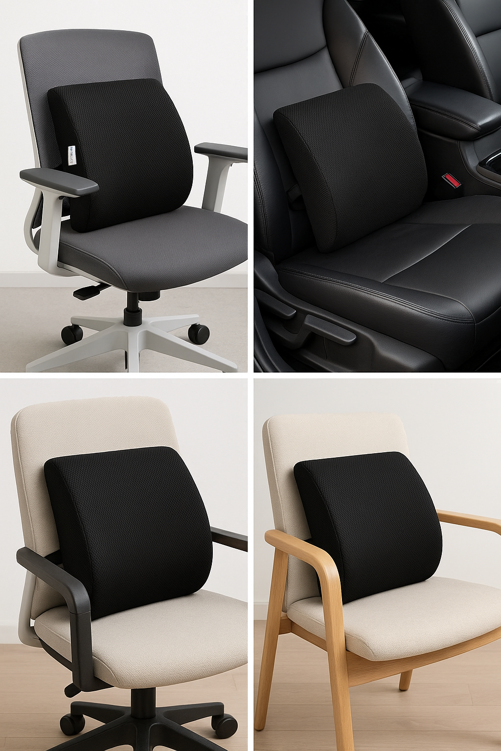 Spine Cure AeroBack – Back Support Cushion with Cooling Air Mesh for Office & Car