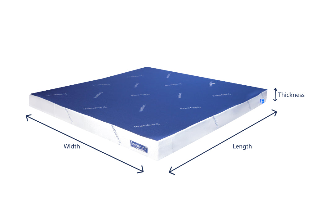 Anti-Bacterial Orthopedic Mattress – Health Guard+ Certified by Spinecure Spine-Opedic (Blue)