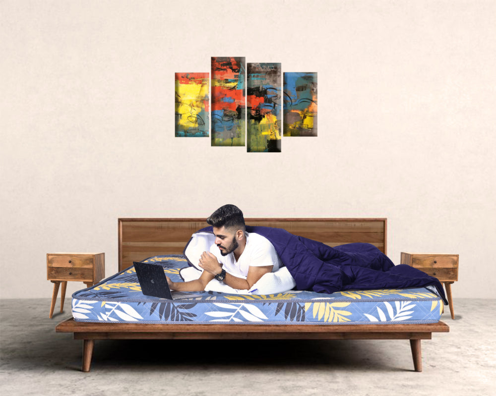 Spinecure Orthofit Dual Comfort Mattress – High-Density Foam, Single Bed (Medium & Firm, Blue)