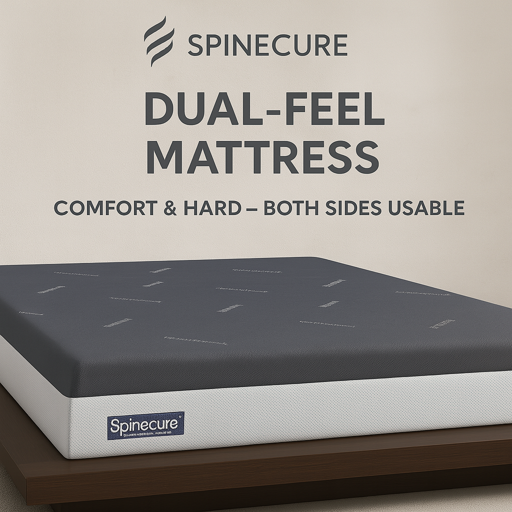 Dual Feel Mattress – Firm & Medium Soft Foam by Spinecure (Grey)