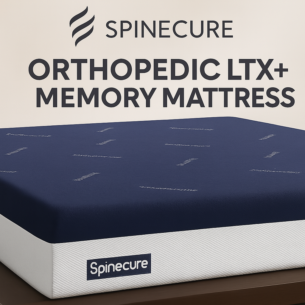 Anti-Bacterial Orthopedic Mattress – Health Guard+ Certified by Spinecure Spine-Opedic (Blue)