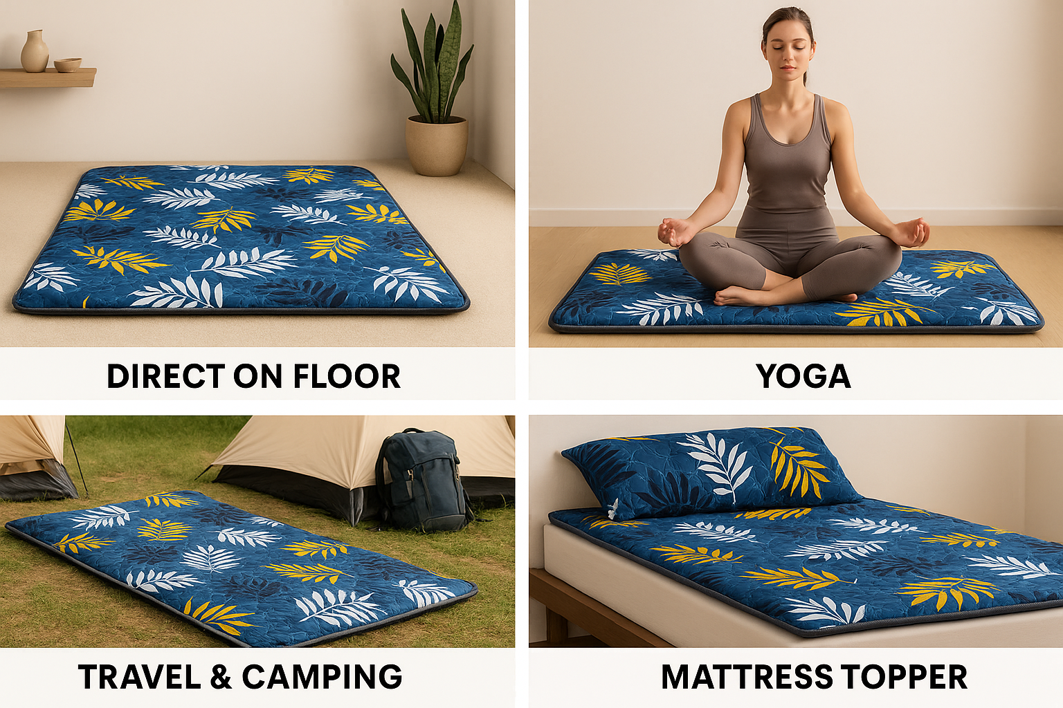 3-Inch Reversible Orthopedic Mattress – 3 Fold Single Bed by Spinecure (72x36