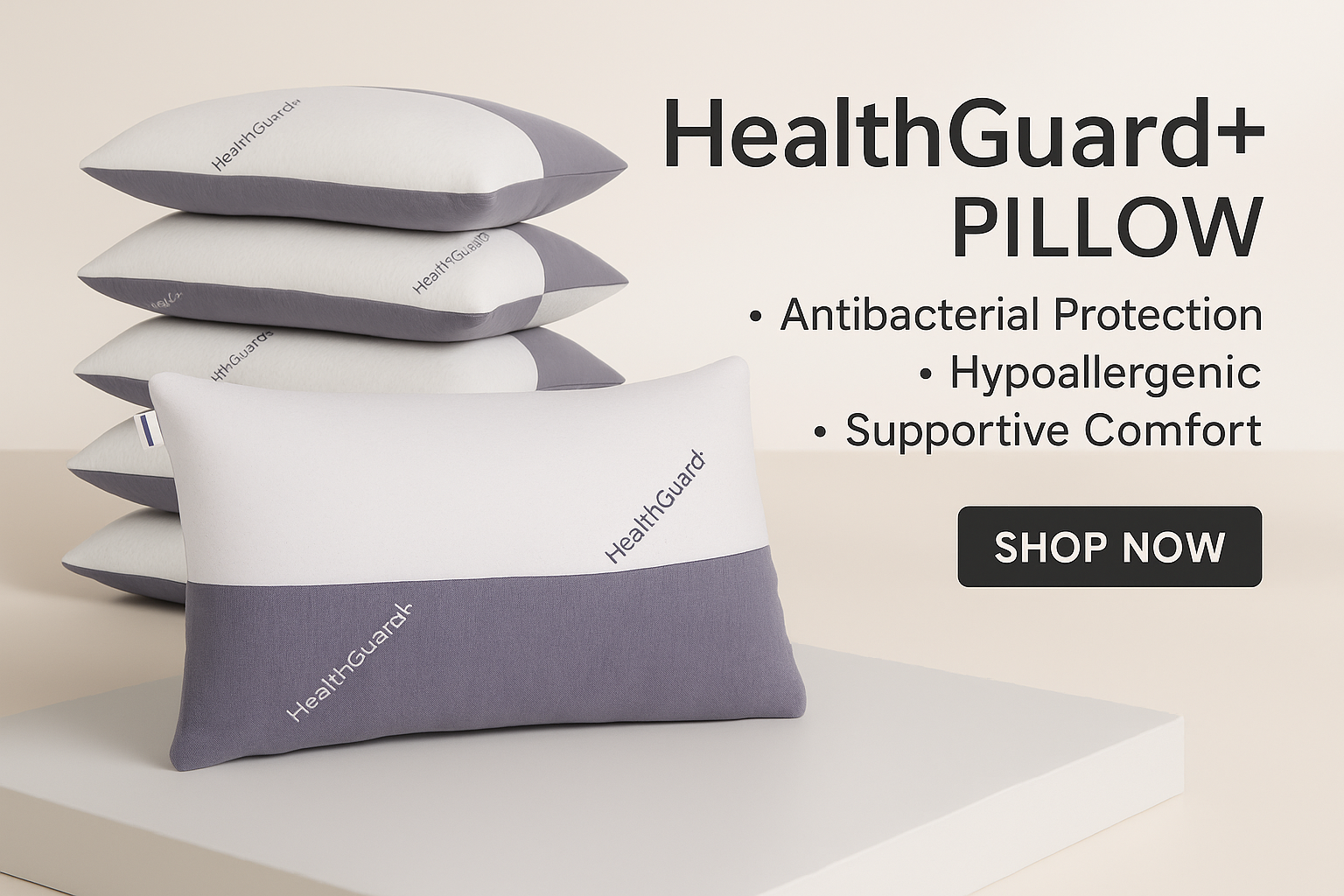 Antibacterial Microfiber Pillow with Health Guard+ Fabric – Spinecure