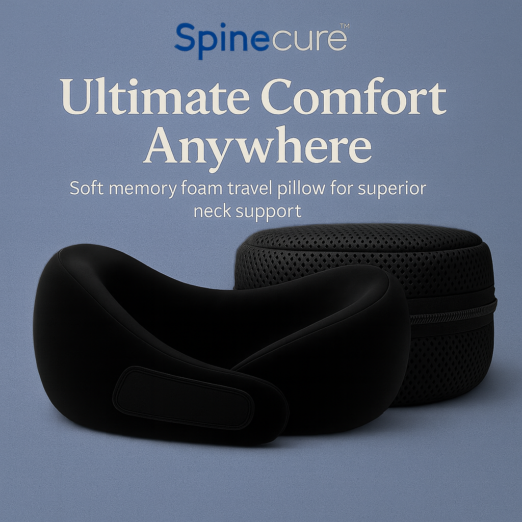 Spinecure TravelNest™ – Neck Pillow with Chain Cover