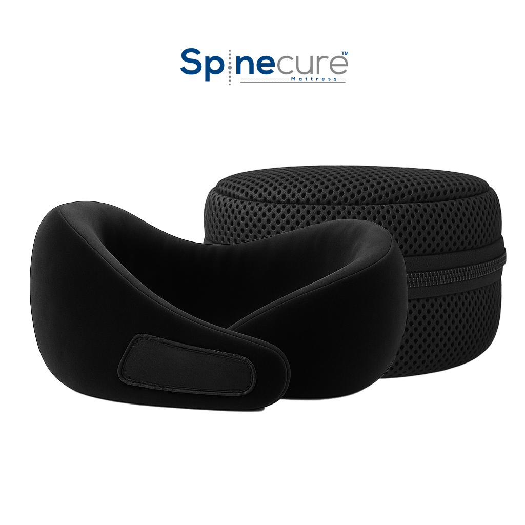 Spinecure TravelNest™ – Neck Pillow with Chain Cover