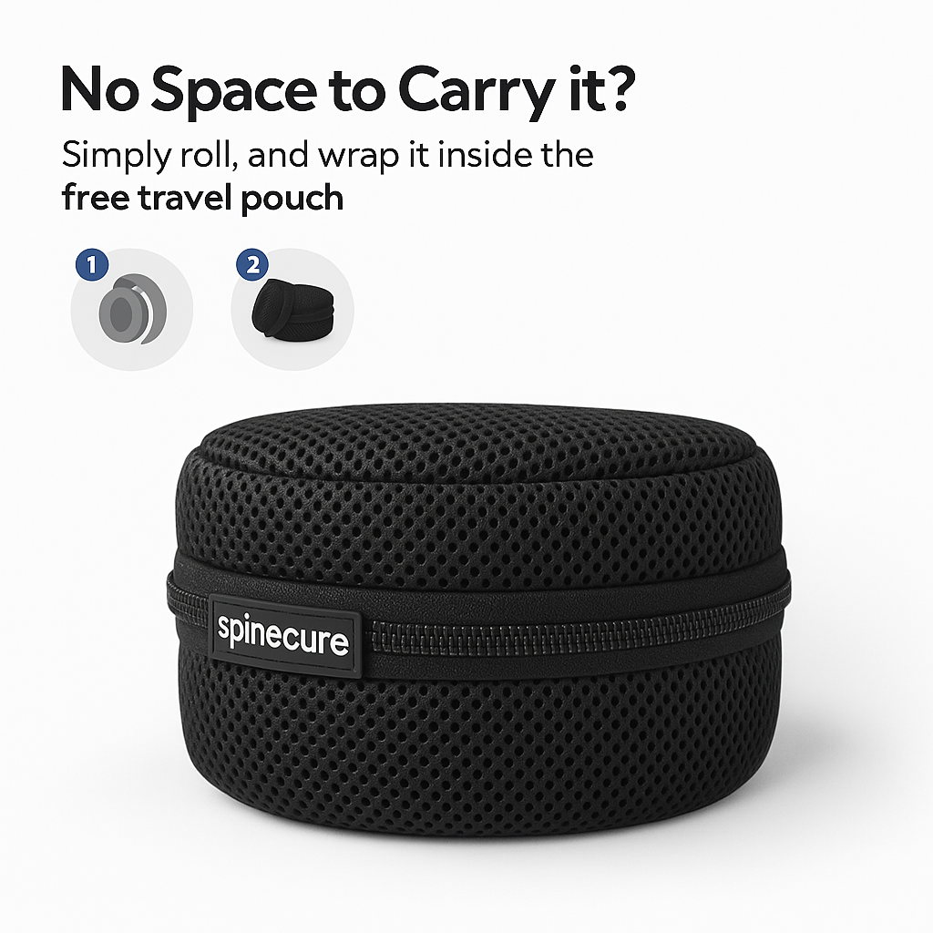 Spinecure TravelNest™ – Neck Pillow with Chain Cover