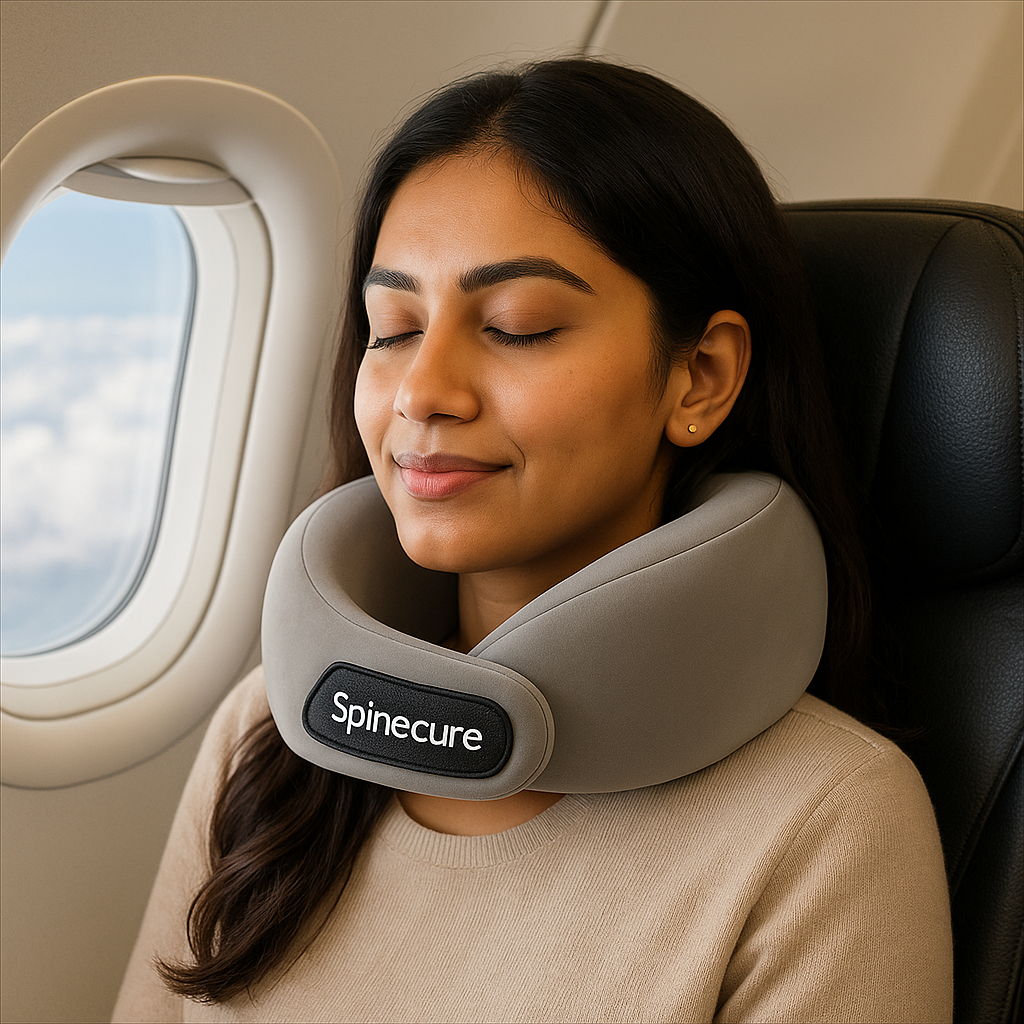 Spinecure TravelNest™ – Neck Pillow with Chain Cover