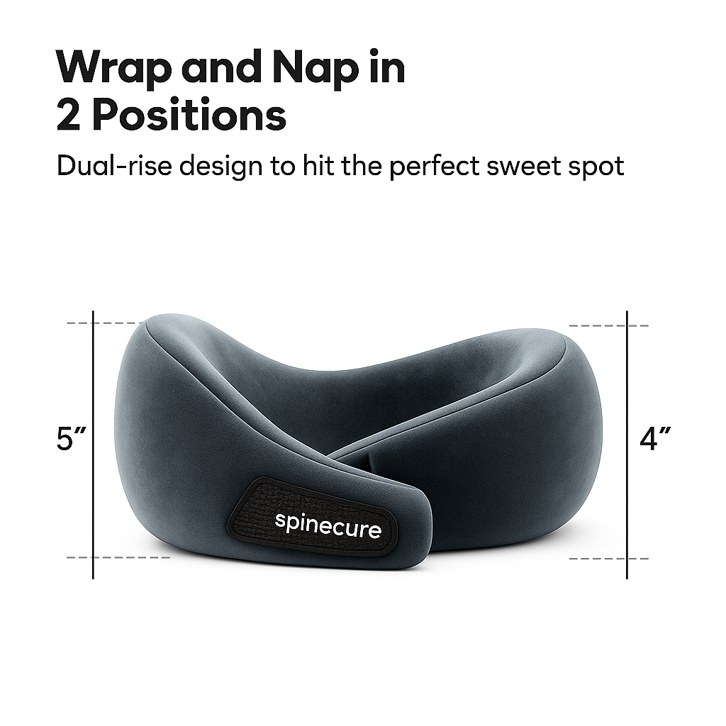 Spinecure TravelNest™ – Neck Pillow with Chain Cover