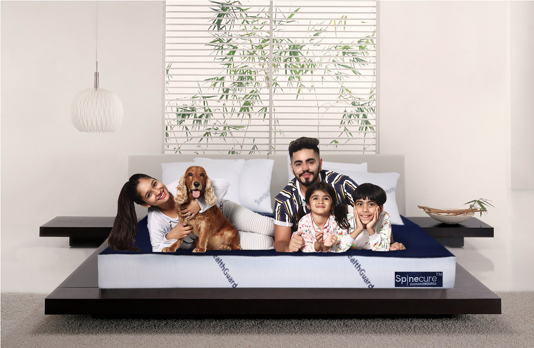 Anti-Bacterial Orthopedic Mattress – Health Guard+ Certified by Spinecure Spine-Opedic (Blue)